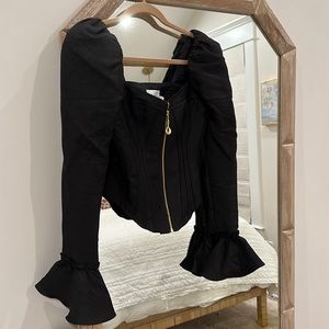 Aje Black Corset Top